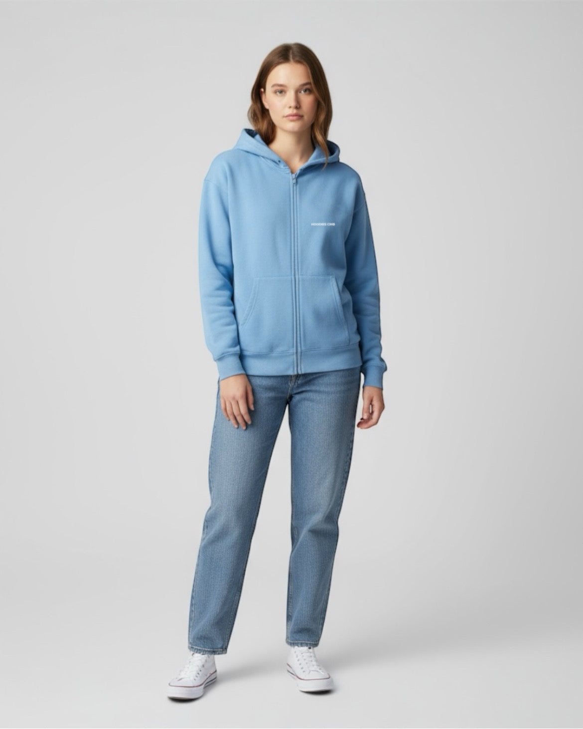 "Always late to the party" zip-up hoodie