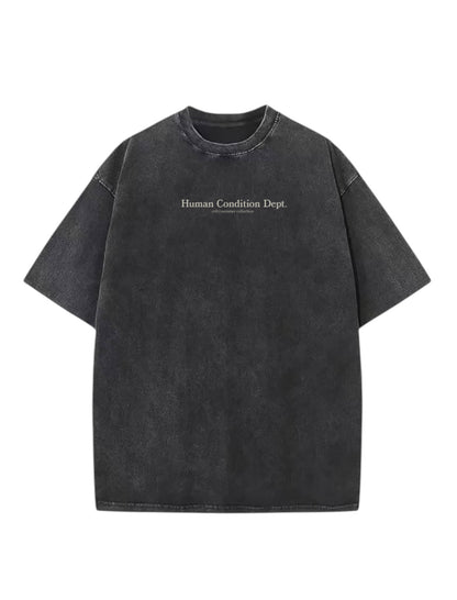 "Human Condition" Oversized Acid Washed t-shirt