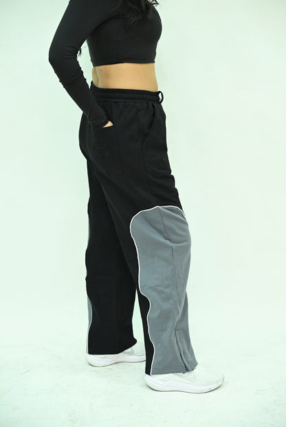 "Premium Baggy Uncuffed Sweatpants" black