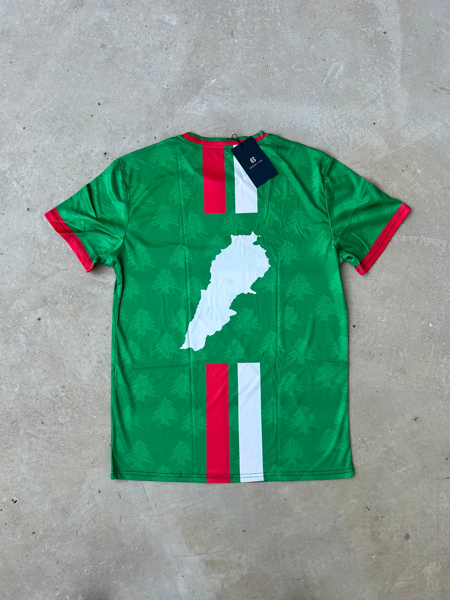 "Lebanese Streetwear Jersey" half-sleeve green