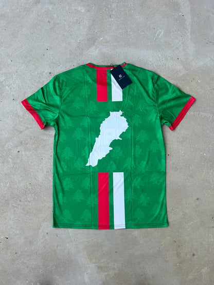 "Lebanese Streetwear Jersey" half-sleeve green