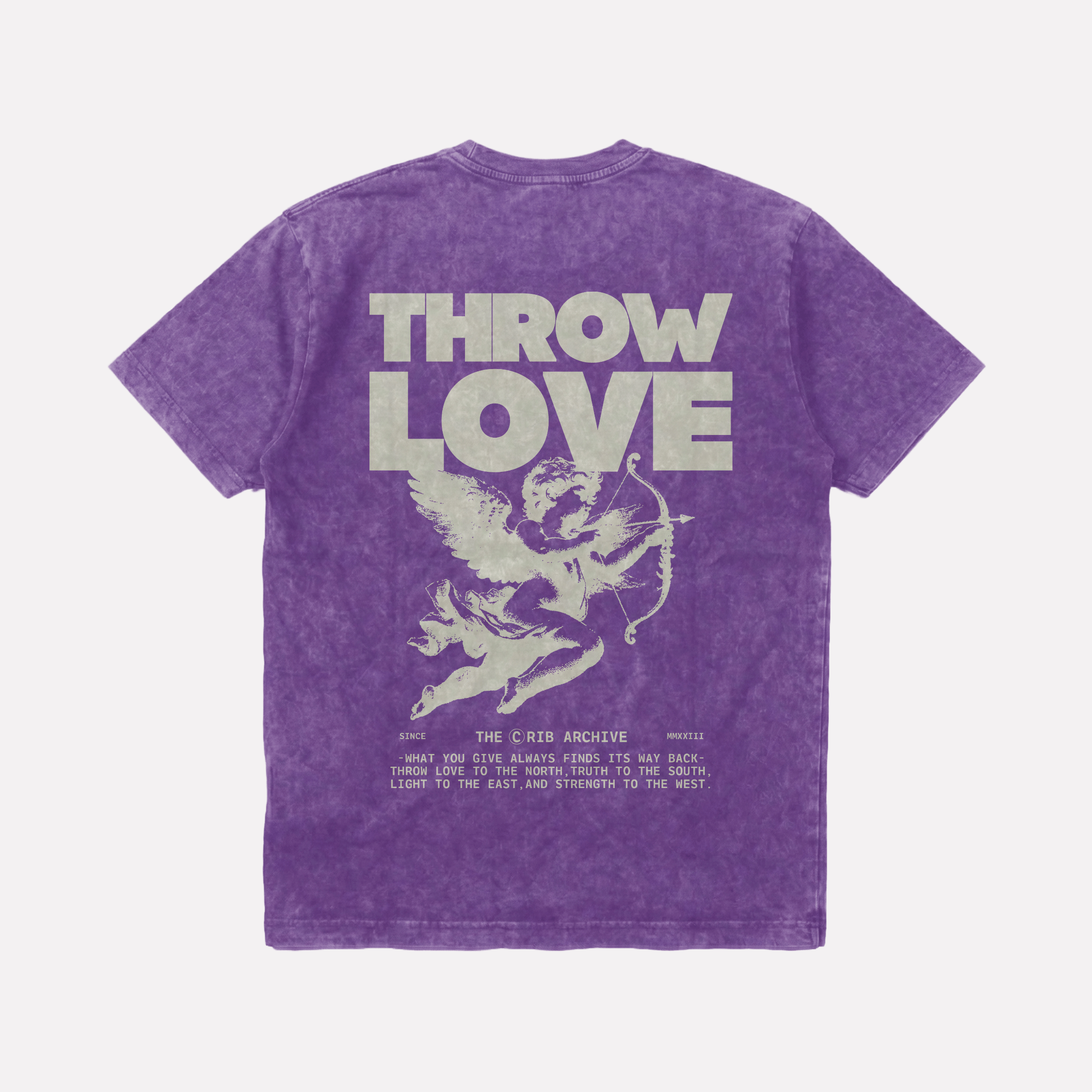 "Throw Love" Acid-Washed t-shirt