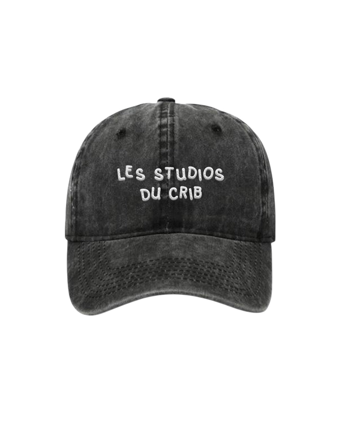 "Les Studios Du Crib" Black cap acid washed