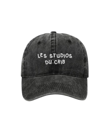 "Les Studios Du Crib" Black cap acid washed