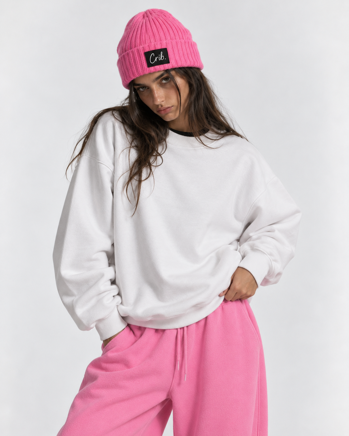 "Basic white" sweater