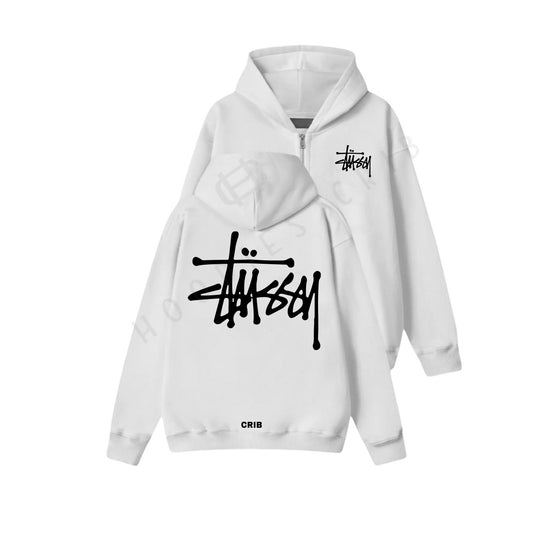 "Stussy" zip-up hoodie (3 colors)