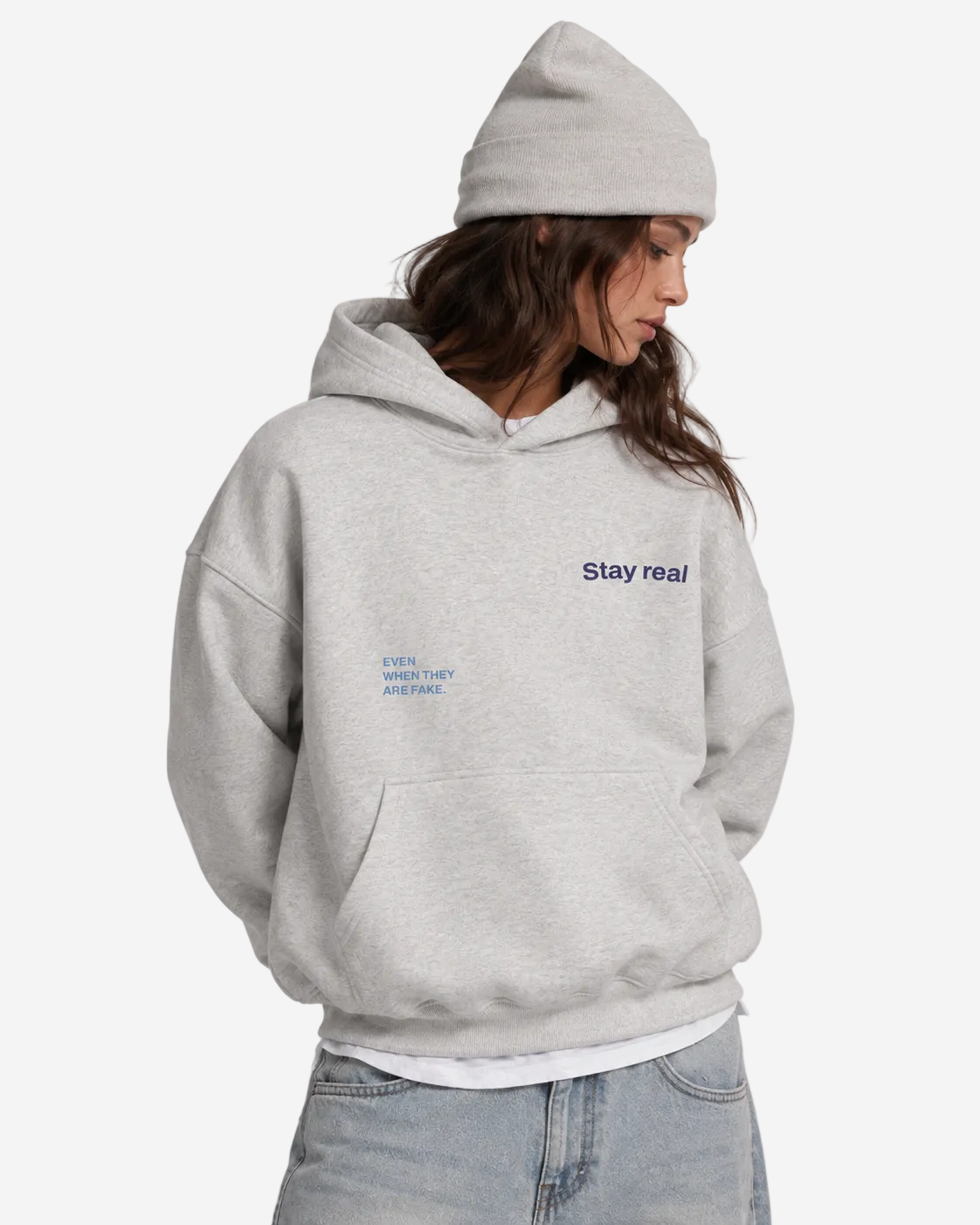 "Stay real" hoodie