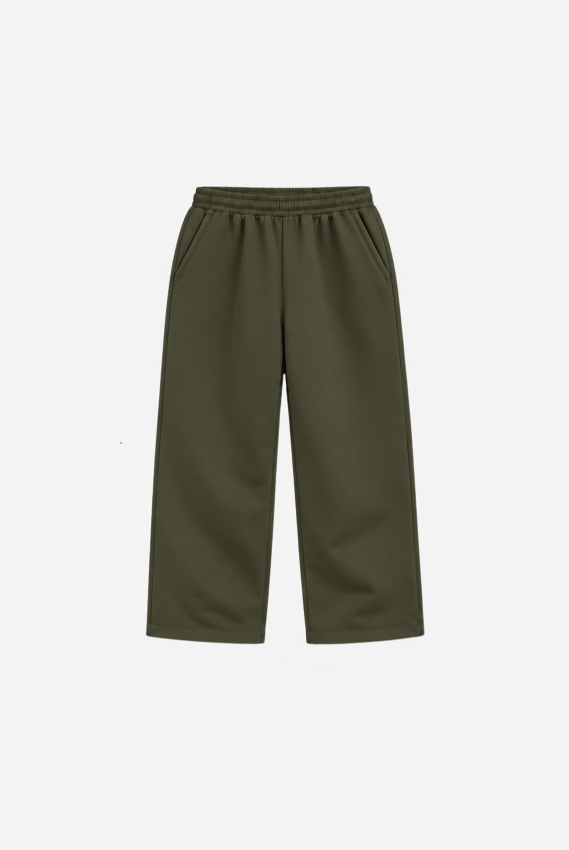 "Olive relaxed uncuffed" sweatpants