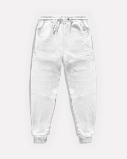 "Unisex Cuffed Basic White" sweatpants