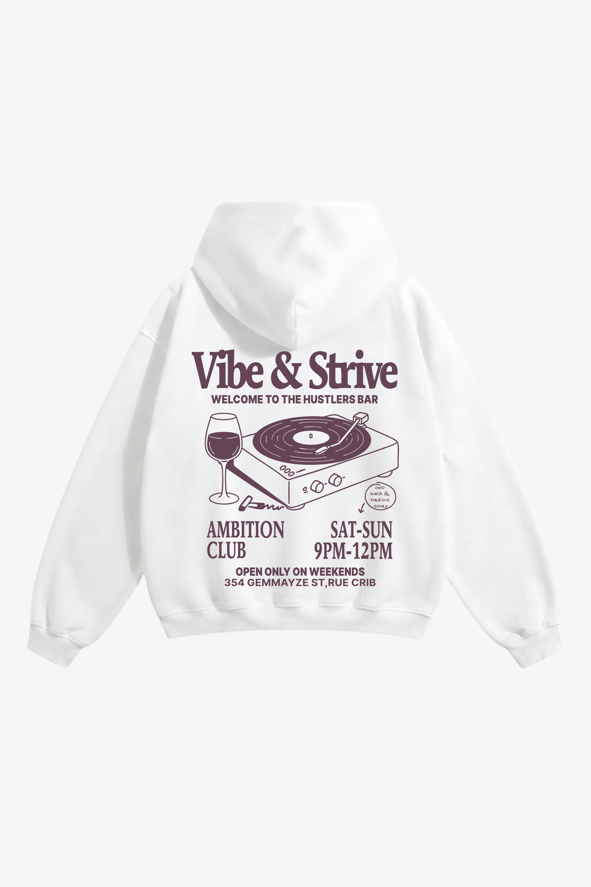 "Vibe & strive" hoodie