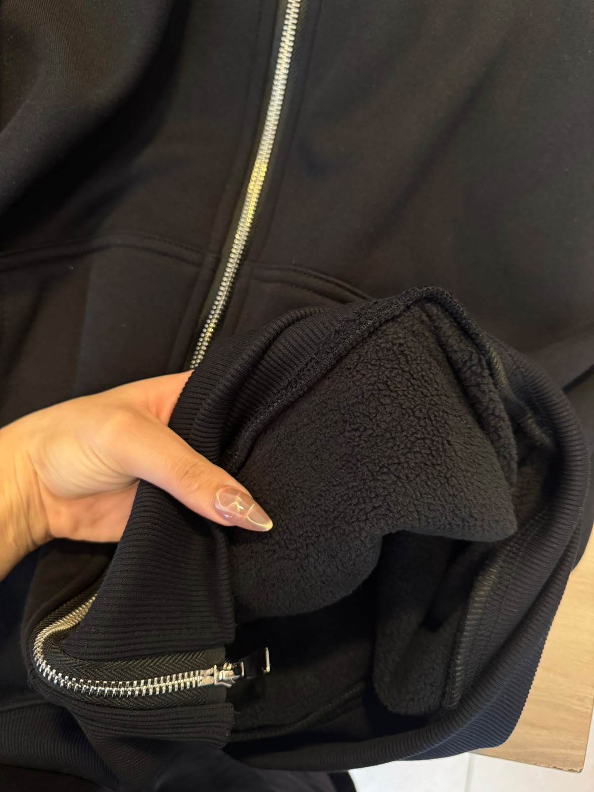 "Basic Black" zip-up