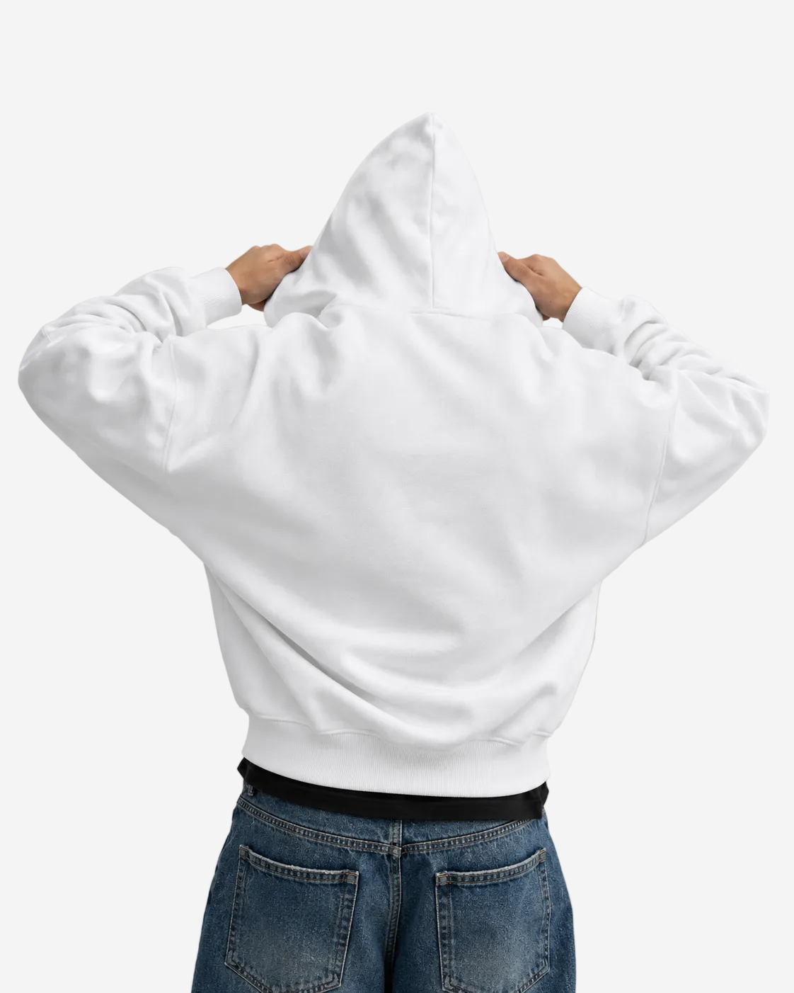 "Basic white" hoodie