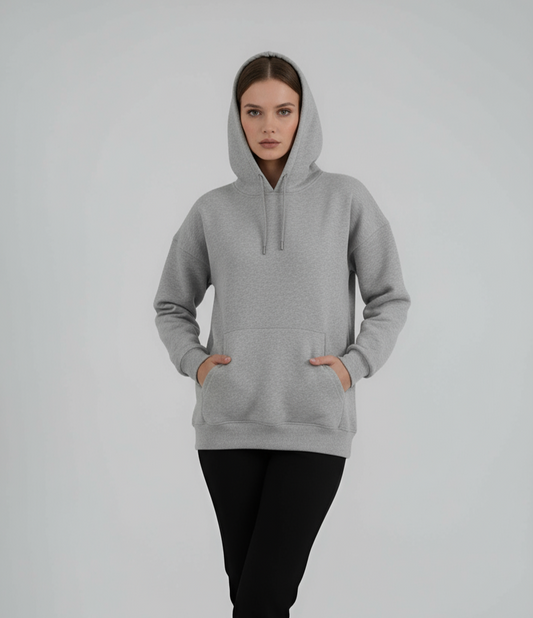 "Unisex Basic Light Heather Grey" hoodie