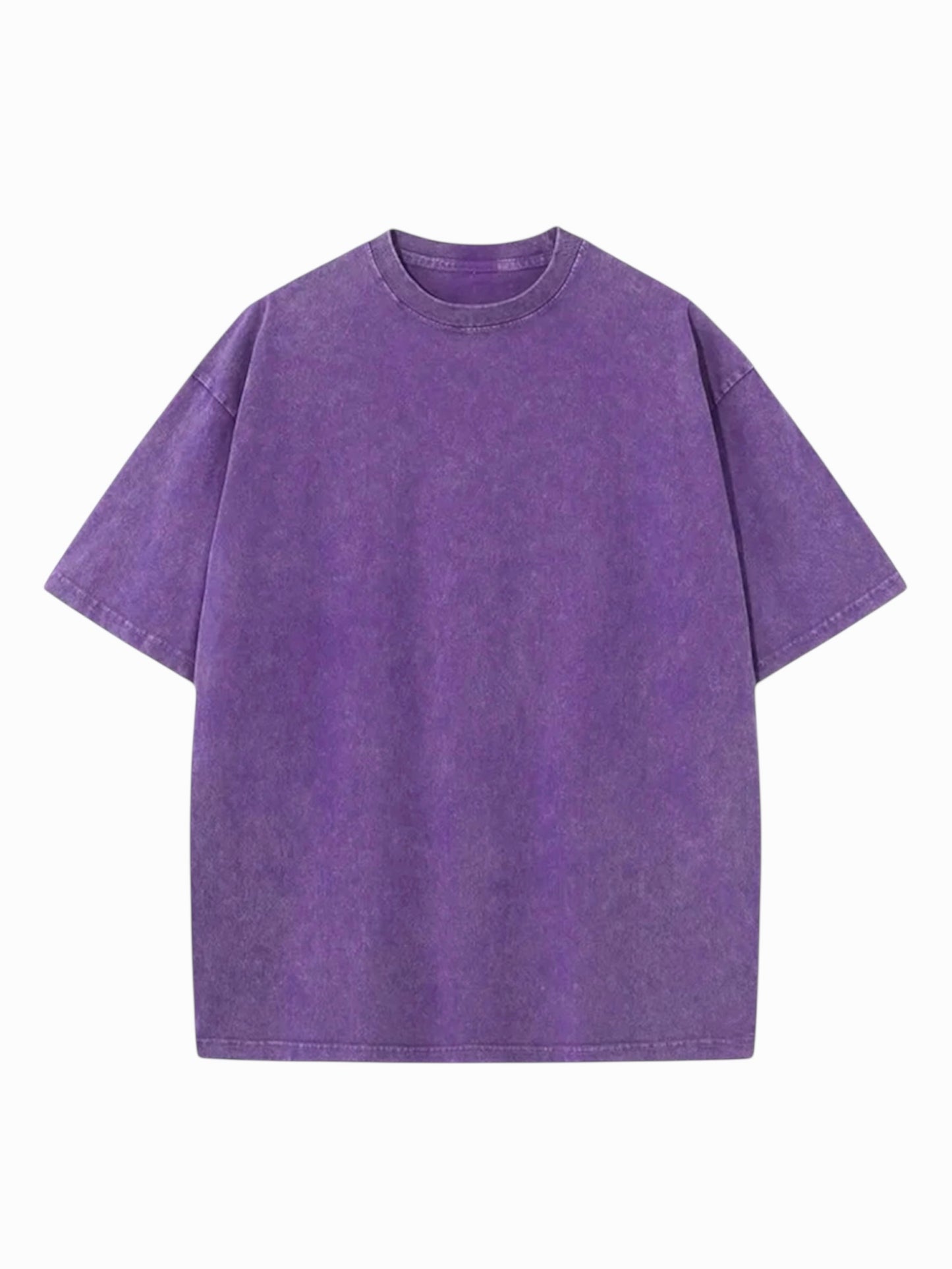 "Premium Basic Purple Acid Washed Oversized" t-shirt