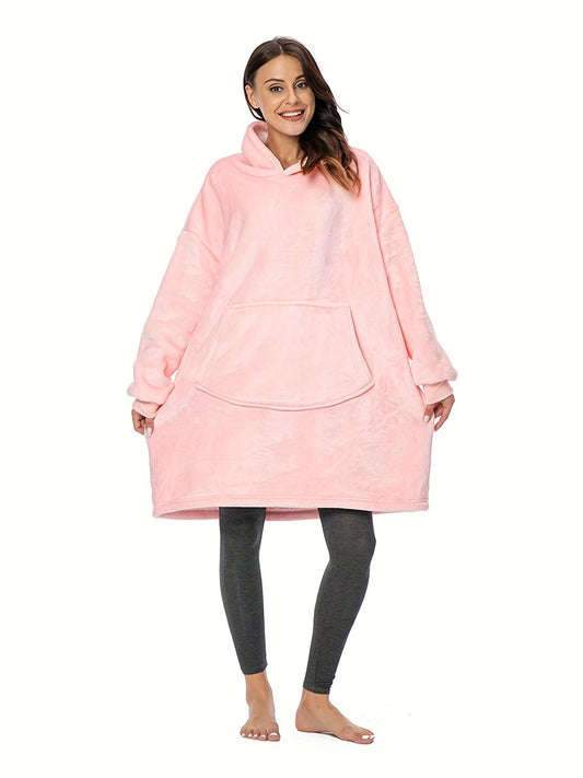 "Light Pink" Blanket Hoodie (Medium thickness)