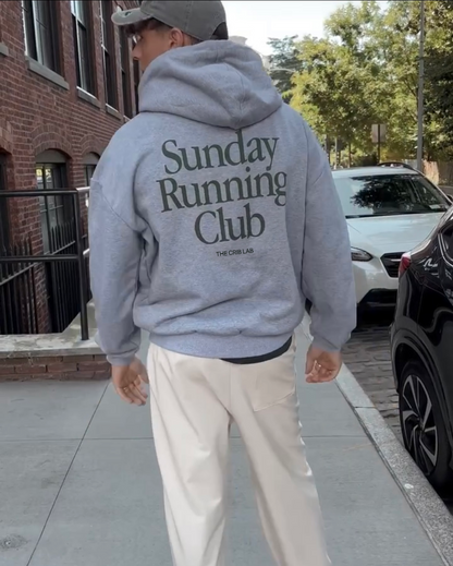 "Running Club" zip-up hoodie