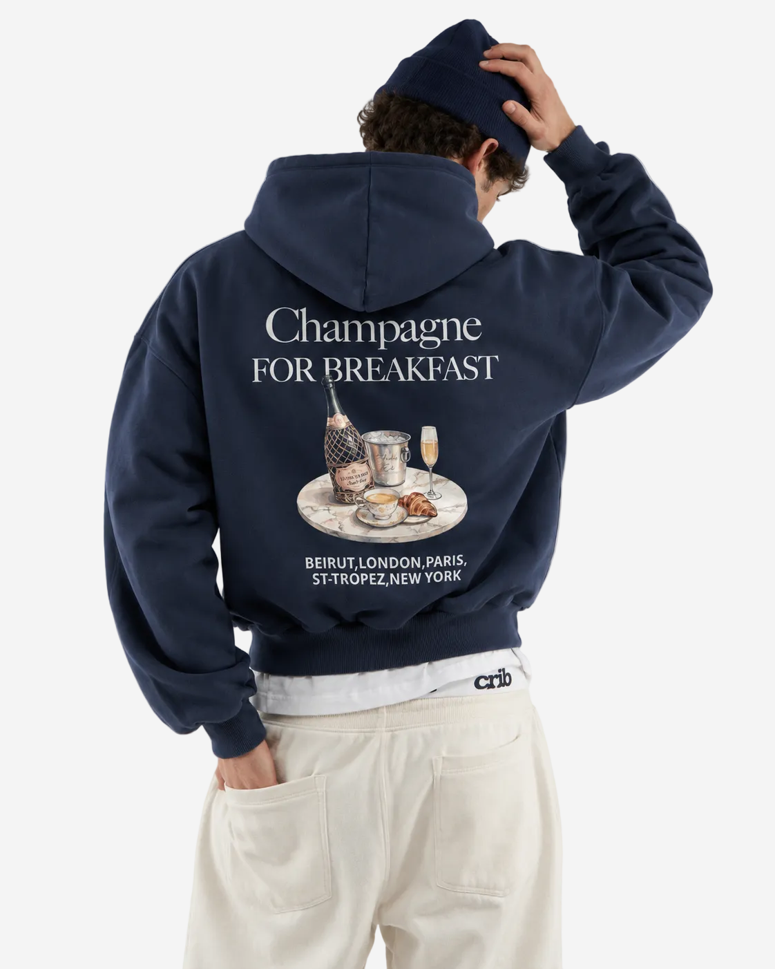 "Champagne for breakfast" hoodie