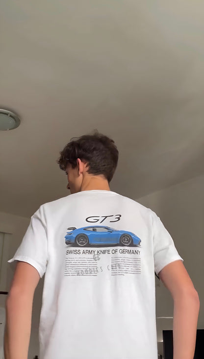 "Blue Porsche GT3" t-shirt (2 colors)