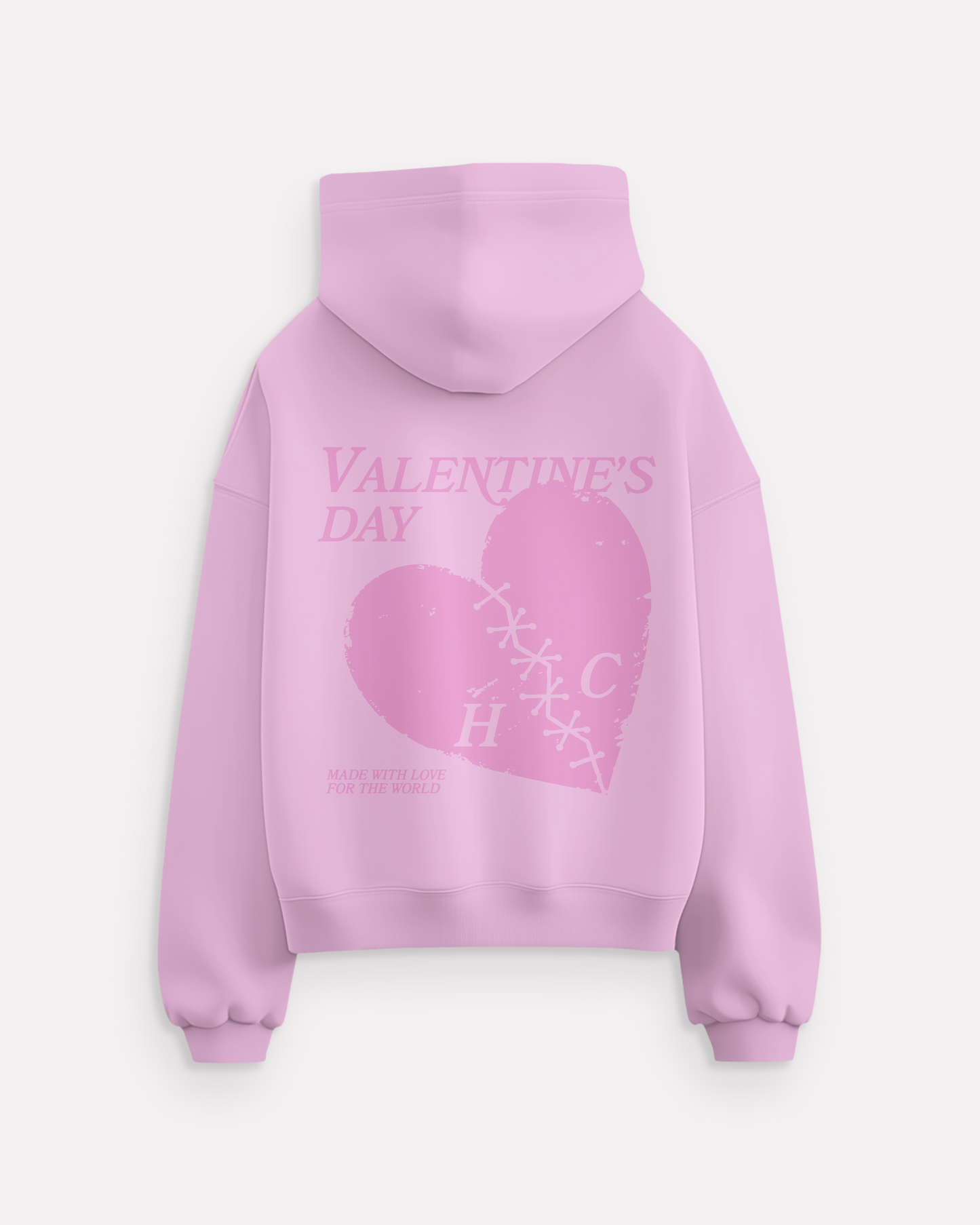 "Valentine's Day" Pink hoodie