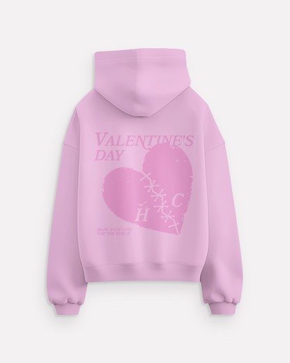 "Valentine's Day" Pink hoodie