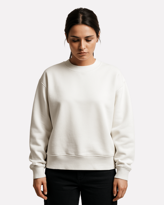"Unisex Basic White" sweatshirt