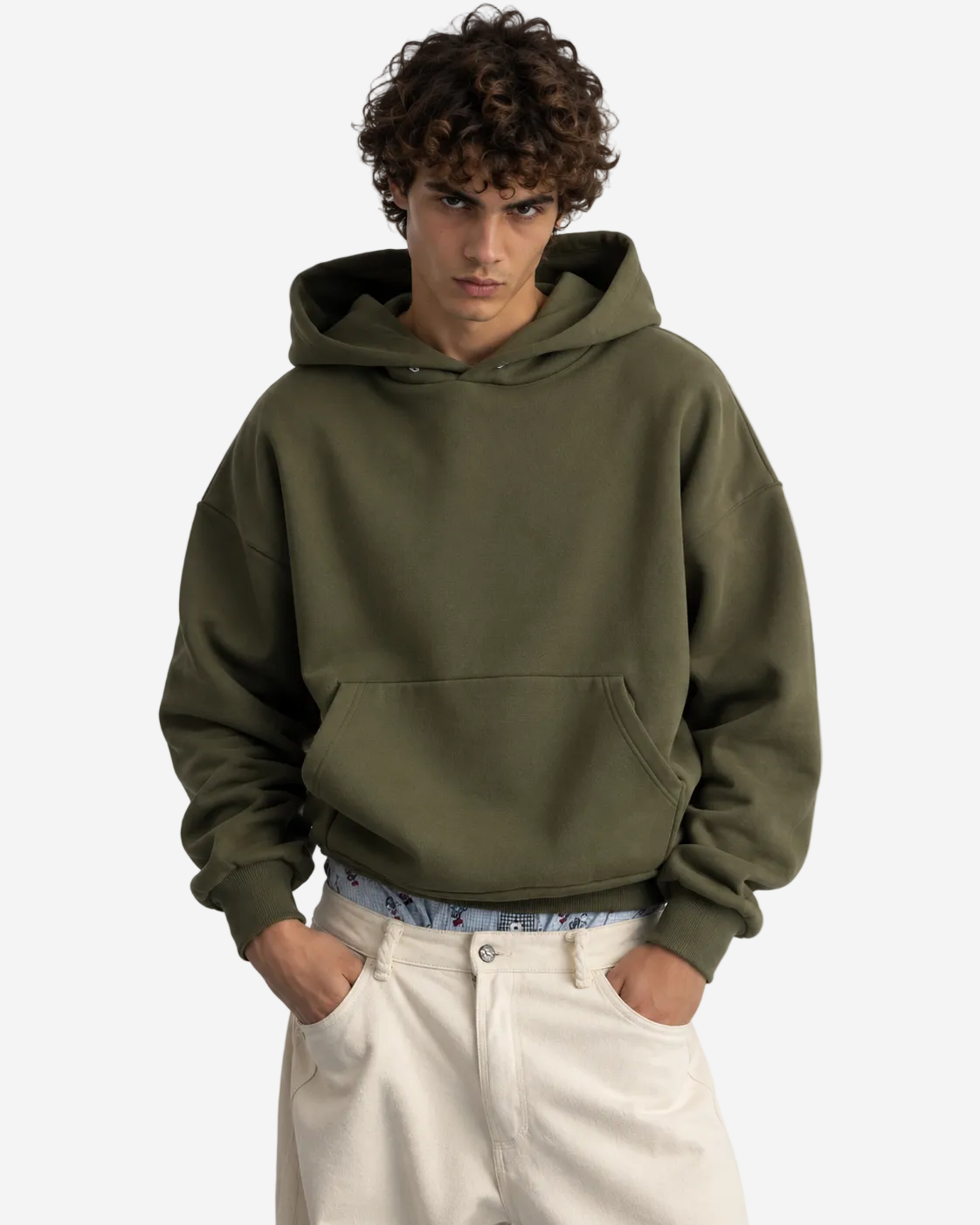 "Basic olive" hoodie