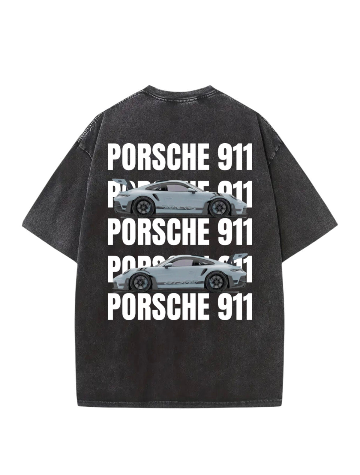 "Long Porsche Blue" Acid Washed Oversized t-shirt