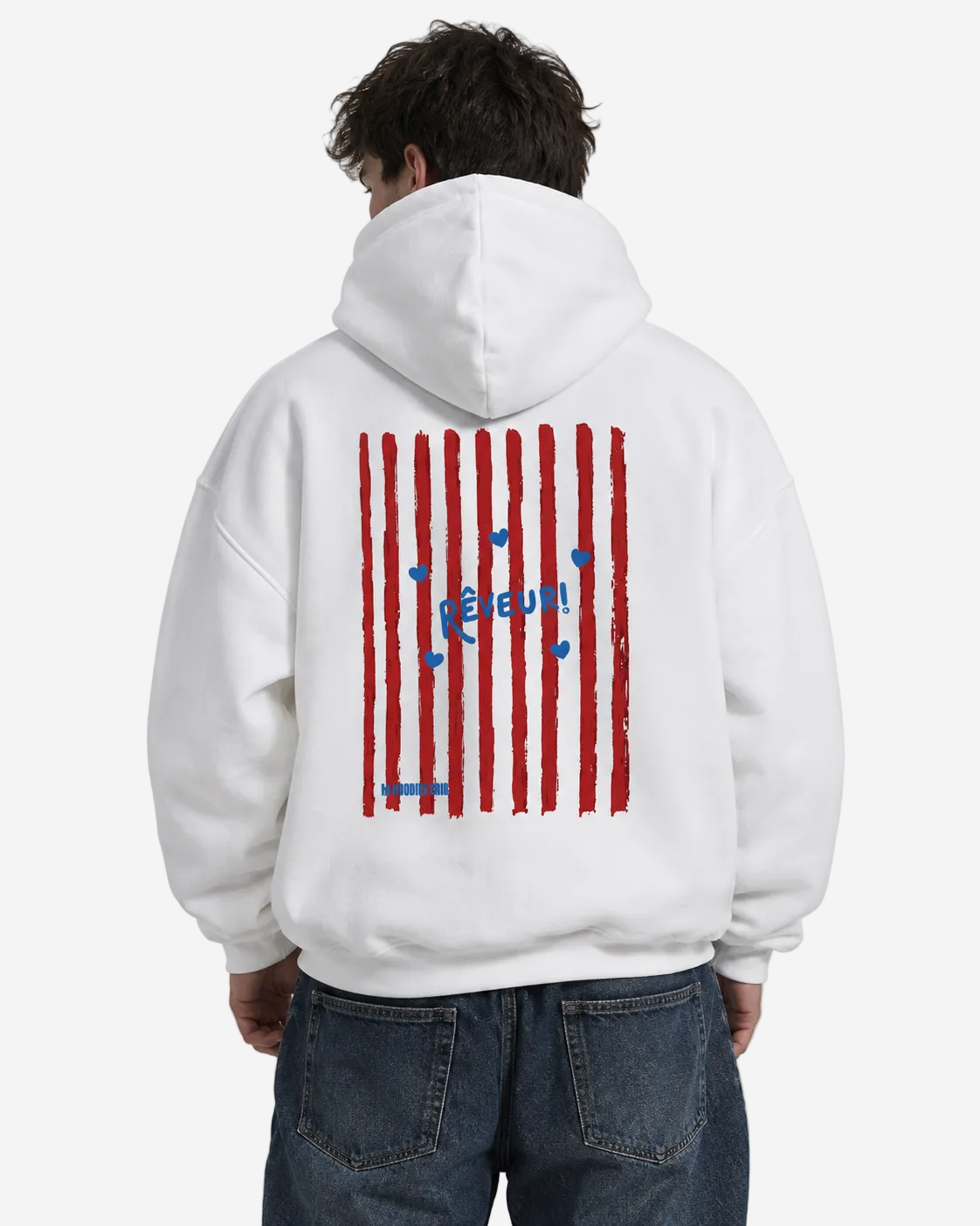 "Rêveur red lined" hoodie