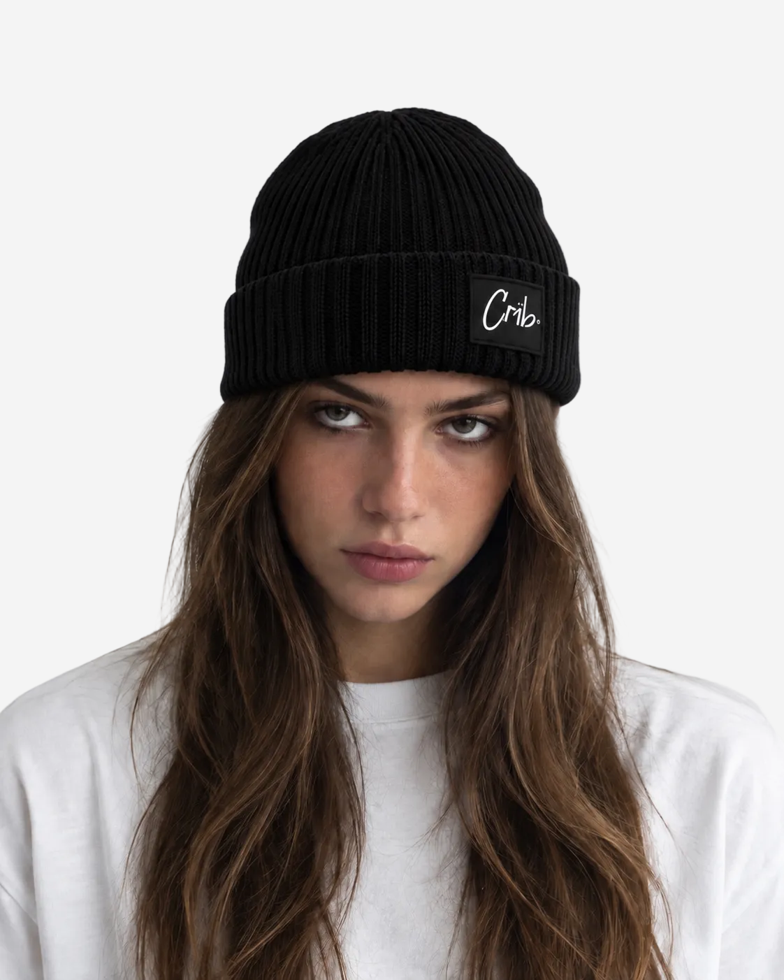 "Knit beanie" black