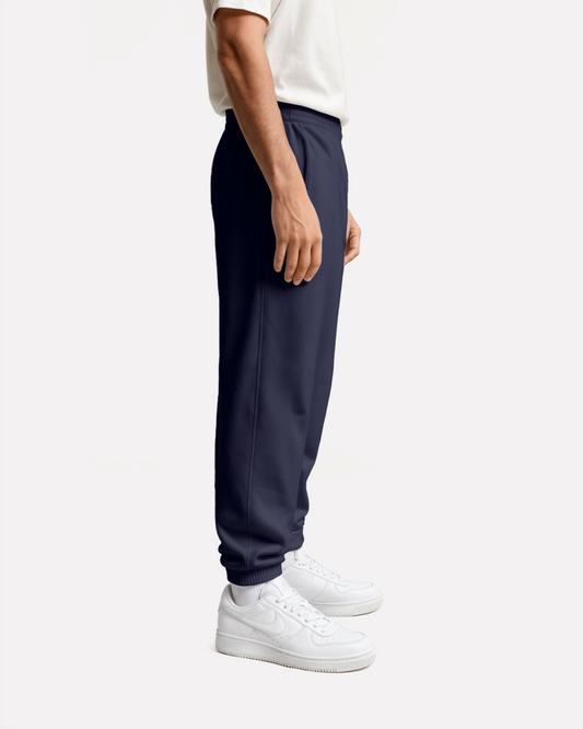 "Unisex Cuffed Basic Navy" sweatpants