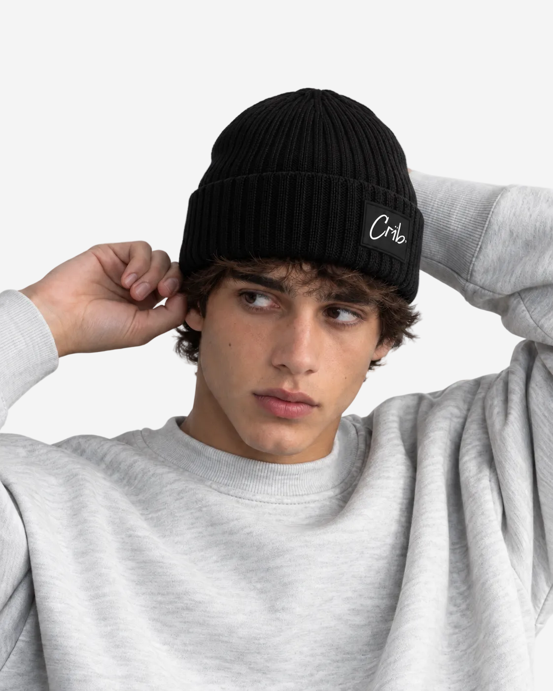"Knit beanie" black