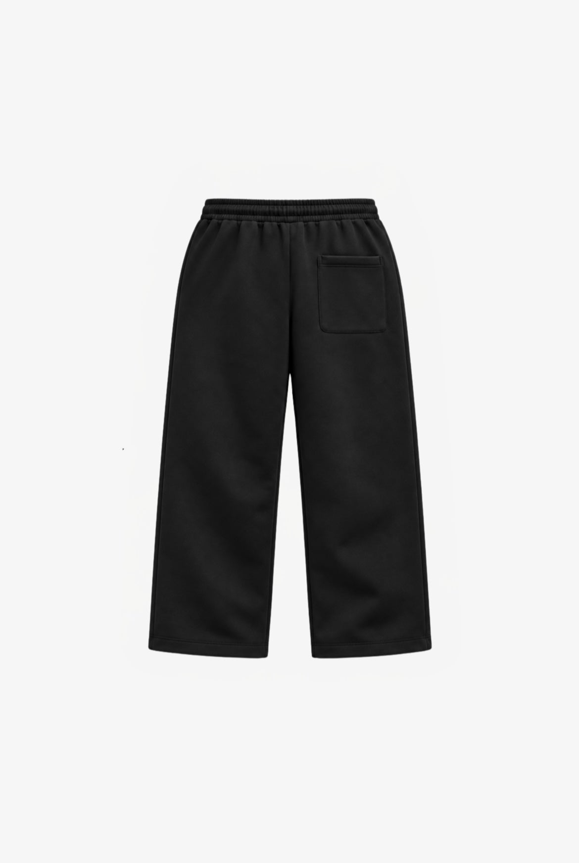 "Black relaxed uncuffed" sweatpants