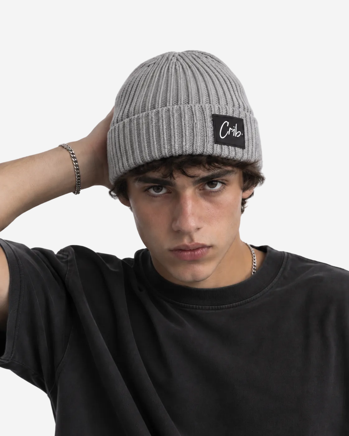 "Knit beanie" grey