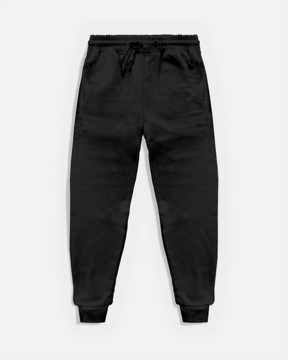 "Unisex Cuffed Basic Black" sweatpants