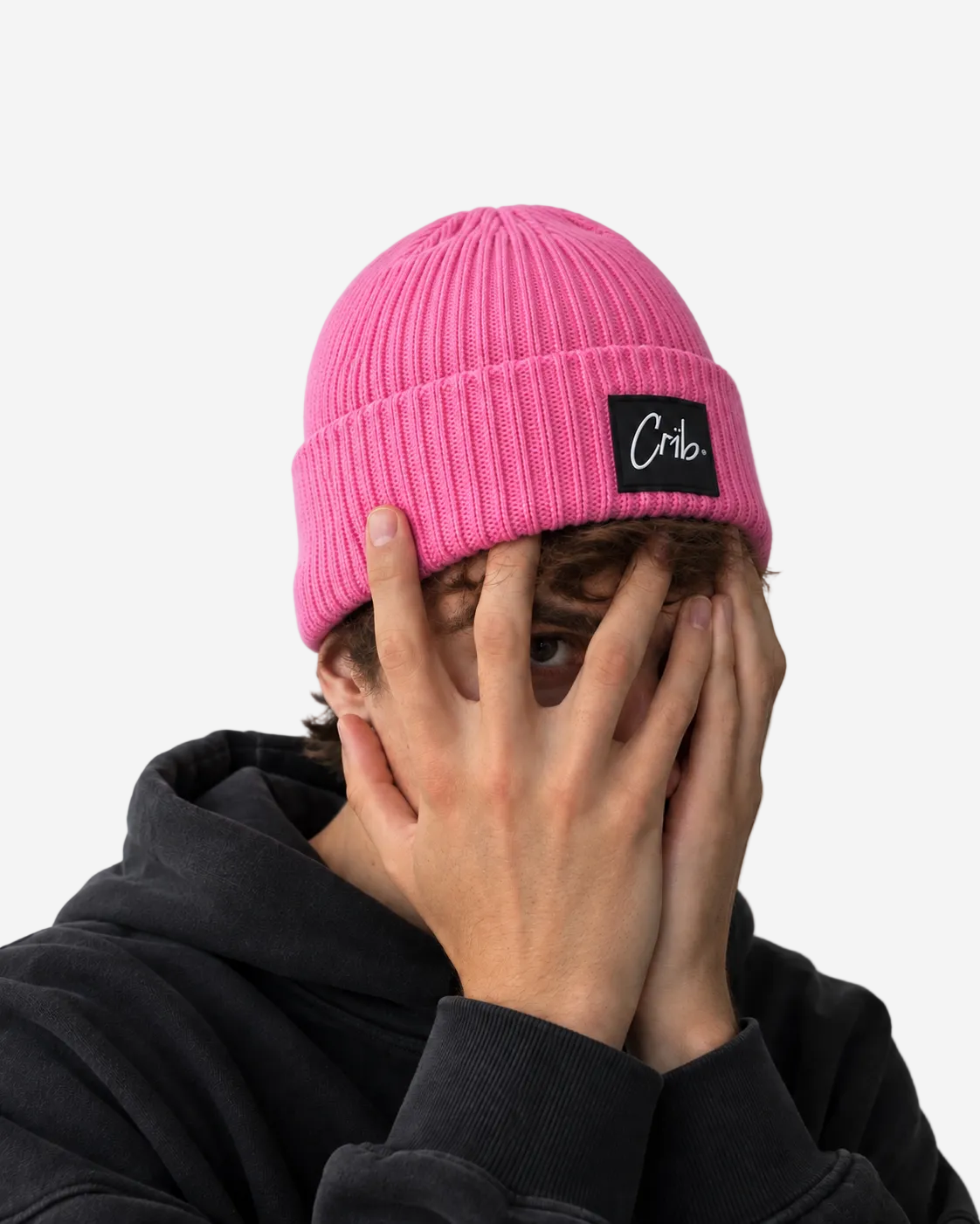 "Knit beanie" light pink