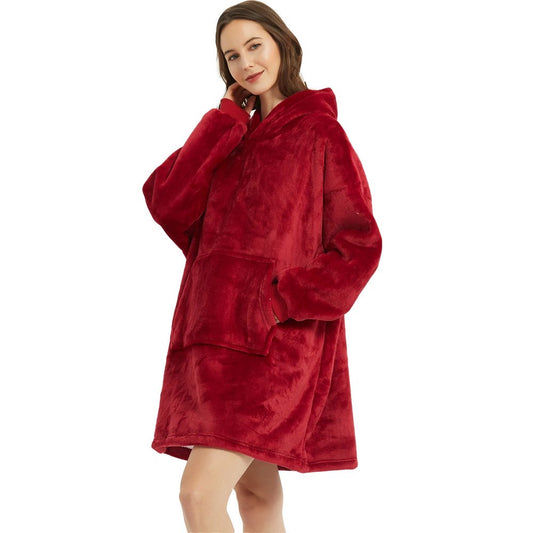 "Red" Blanket Hoodie (Medium thickness)