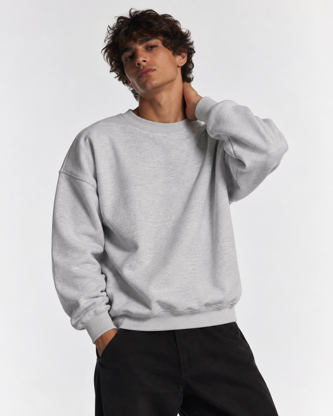 "Basic heather grey" sweater