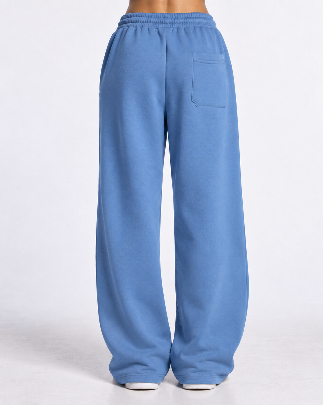 "Blue relaxed uncuffed" sweatpants