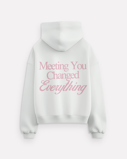 "Meeting You" hoodie pink