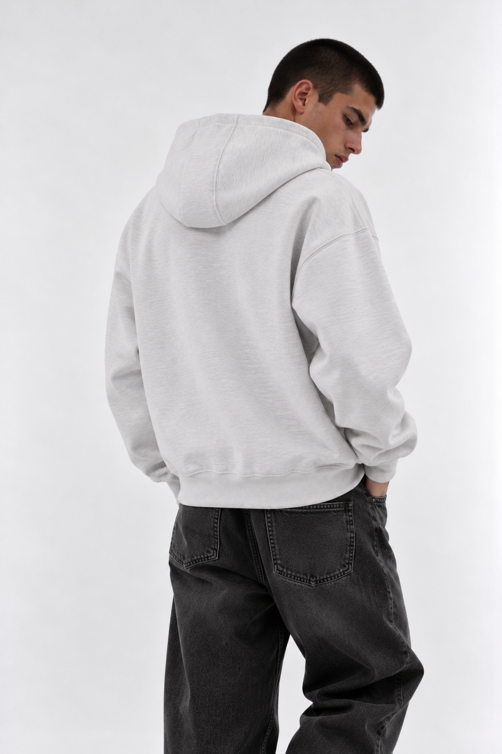 "Basic Heather grey" hoodie
