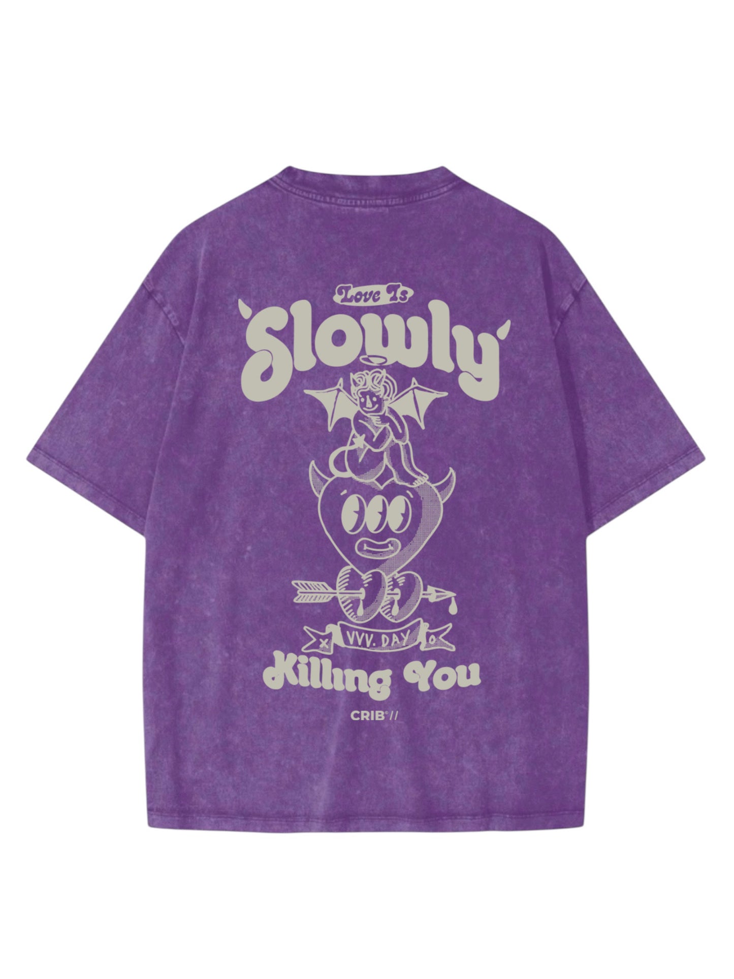 "Love Is Killing You" Acid Washed Oversized t-shirt