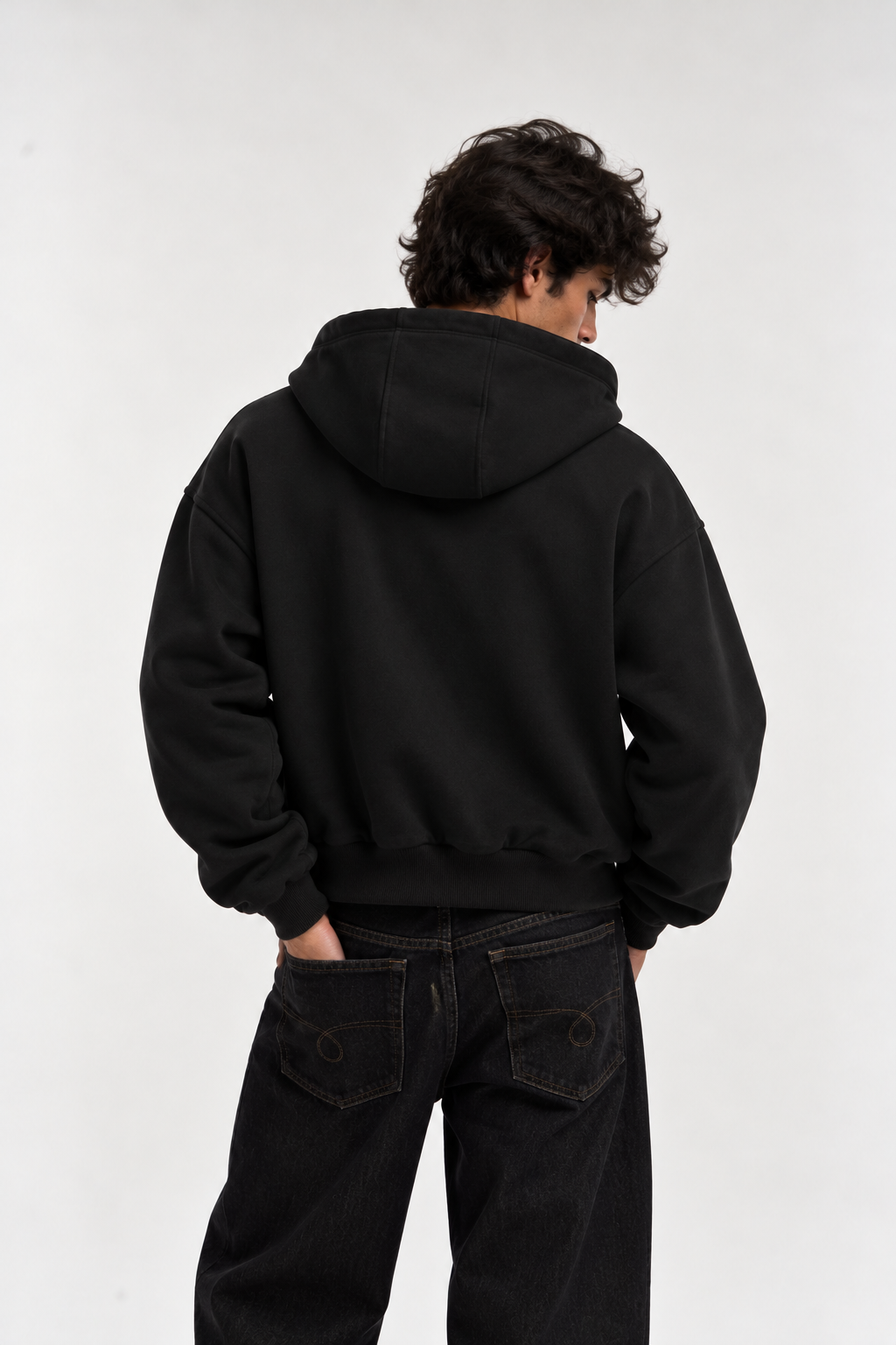 "Basic Black" zip-up