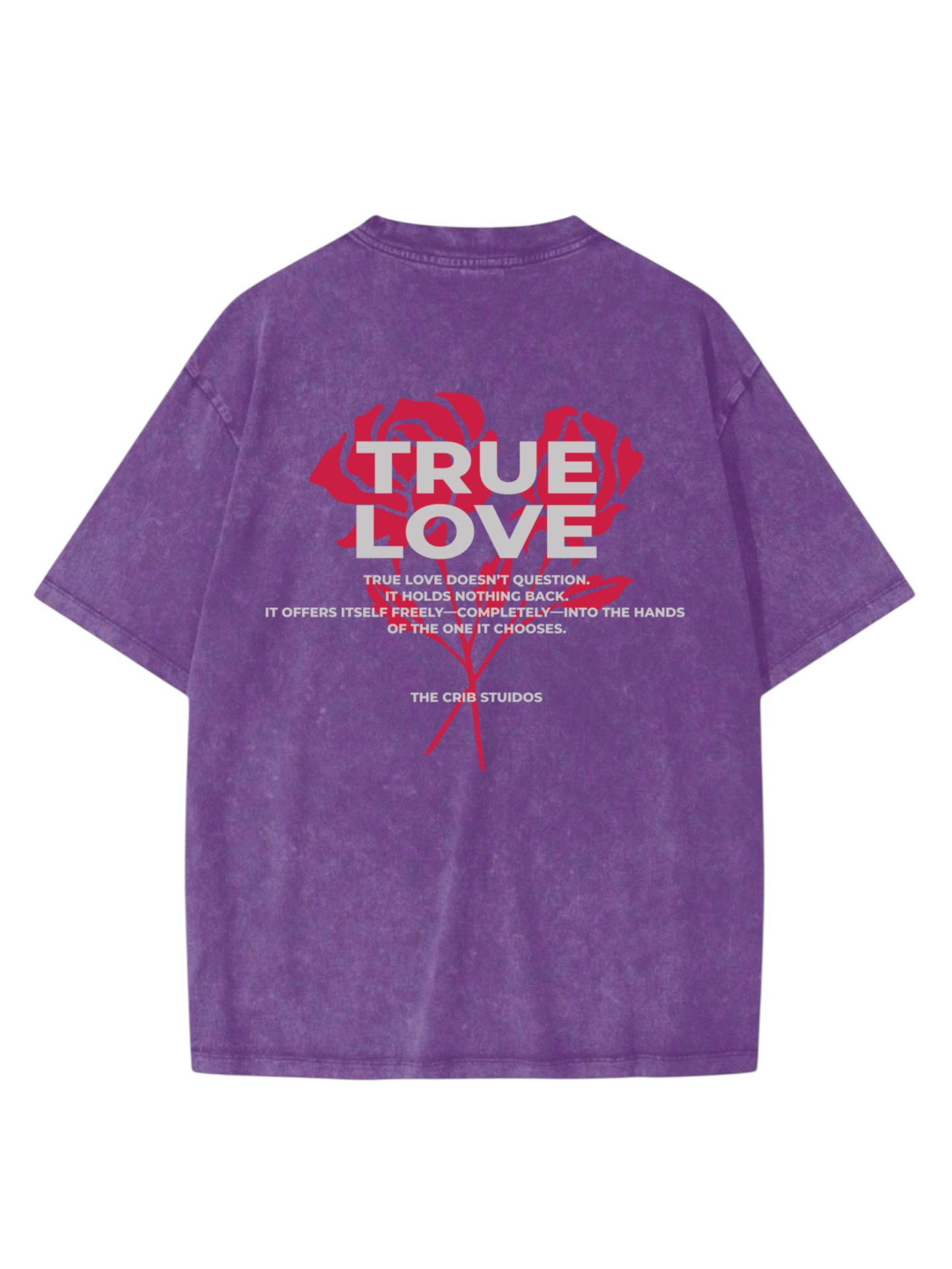 "True Love" Acid Washed Oversized t-shirt