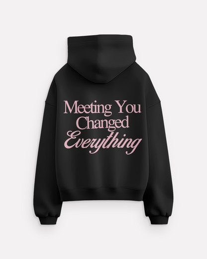 "Meeting You" hoodie pink