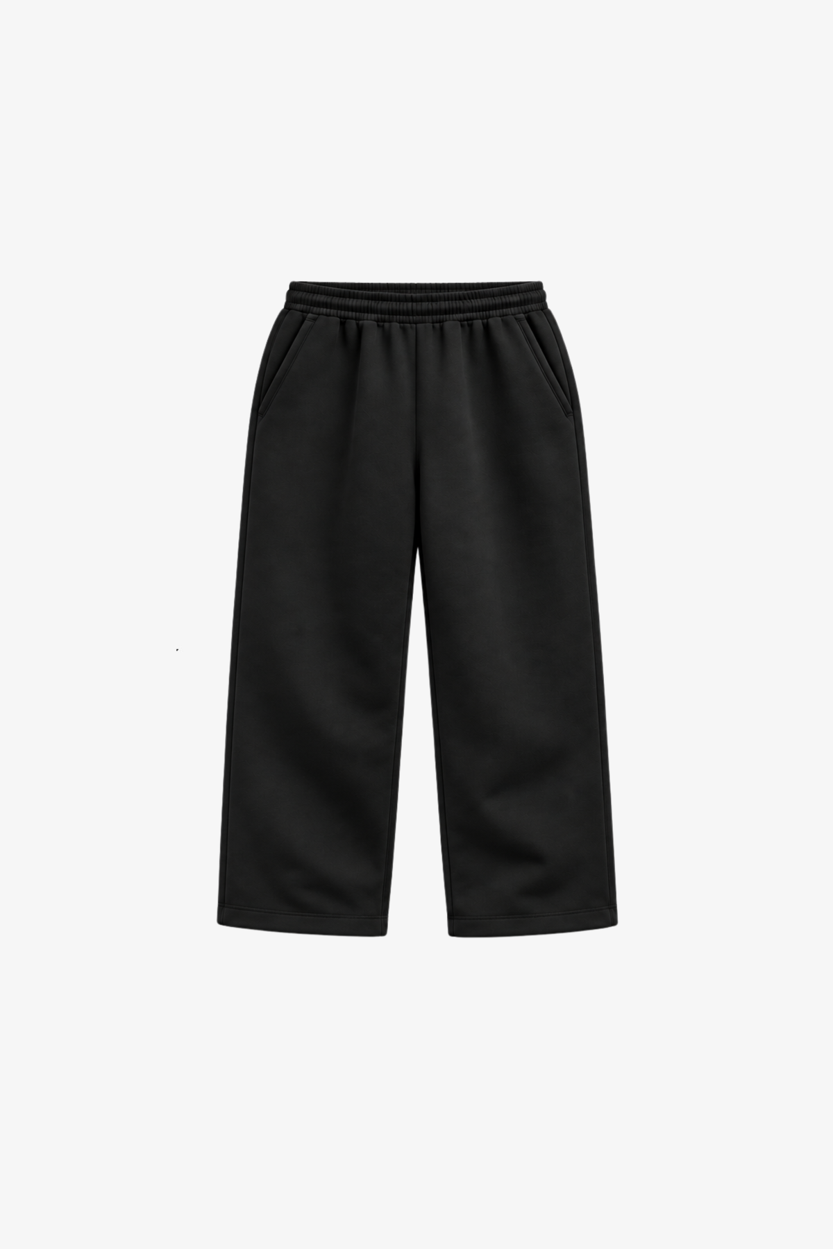 "Black relaxed uncuffed" sweatpants