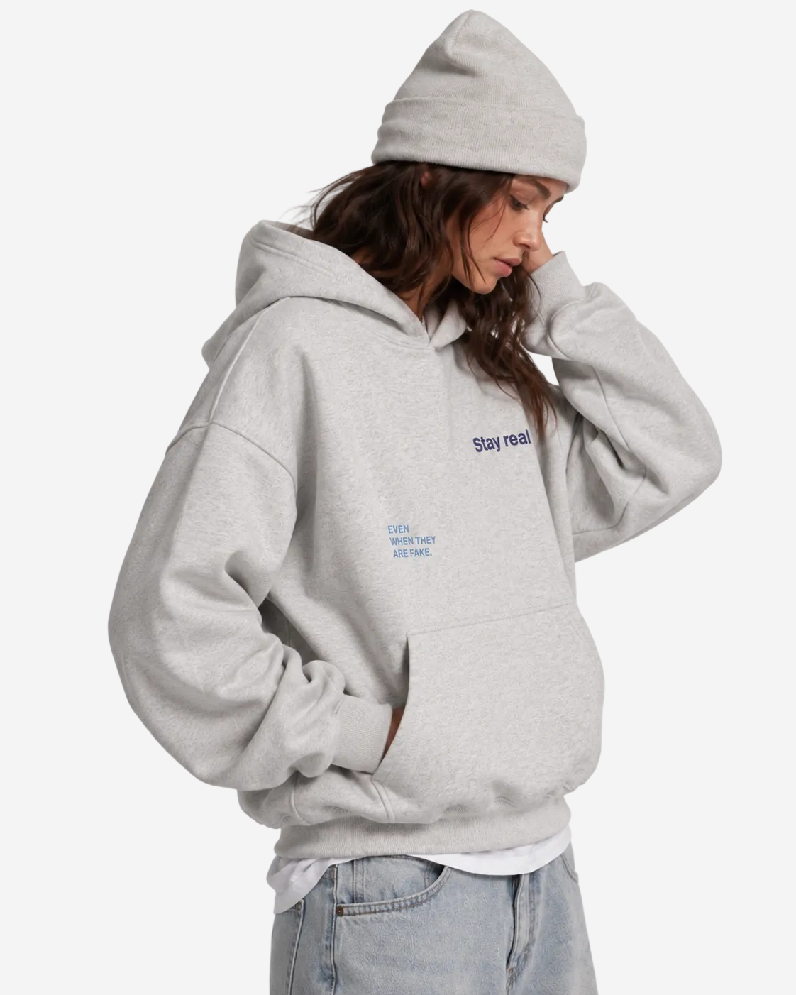 "Stay real" hoodie