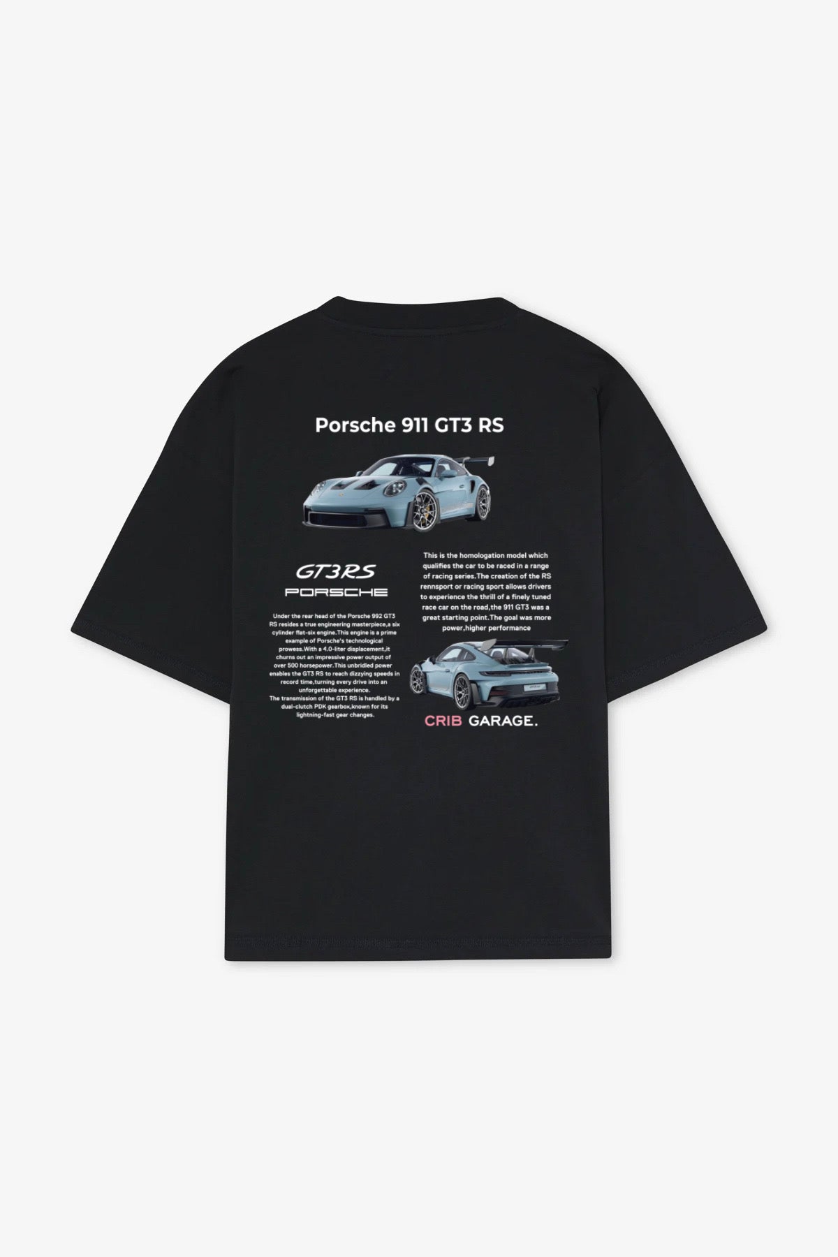 "Blue Porsche Crib Garage" t-shirt