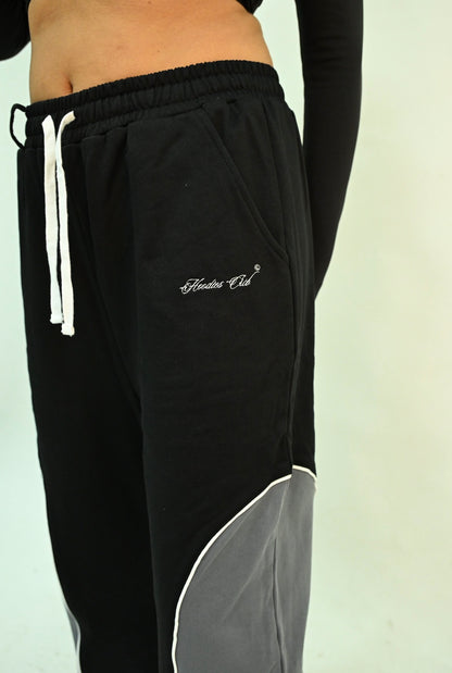 "Premium Baggy Uncuffed Sweatpants" black