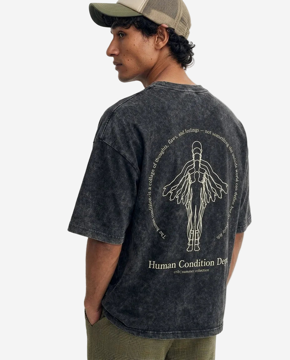 "Human Condition" Acid Washed t-shirt