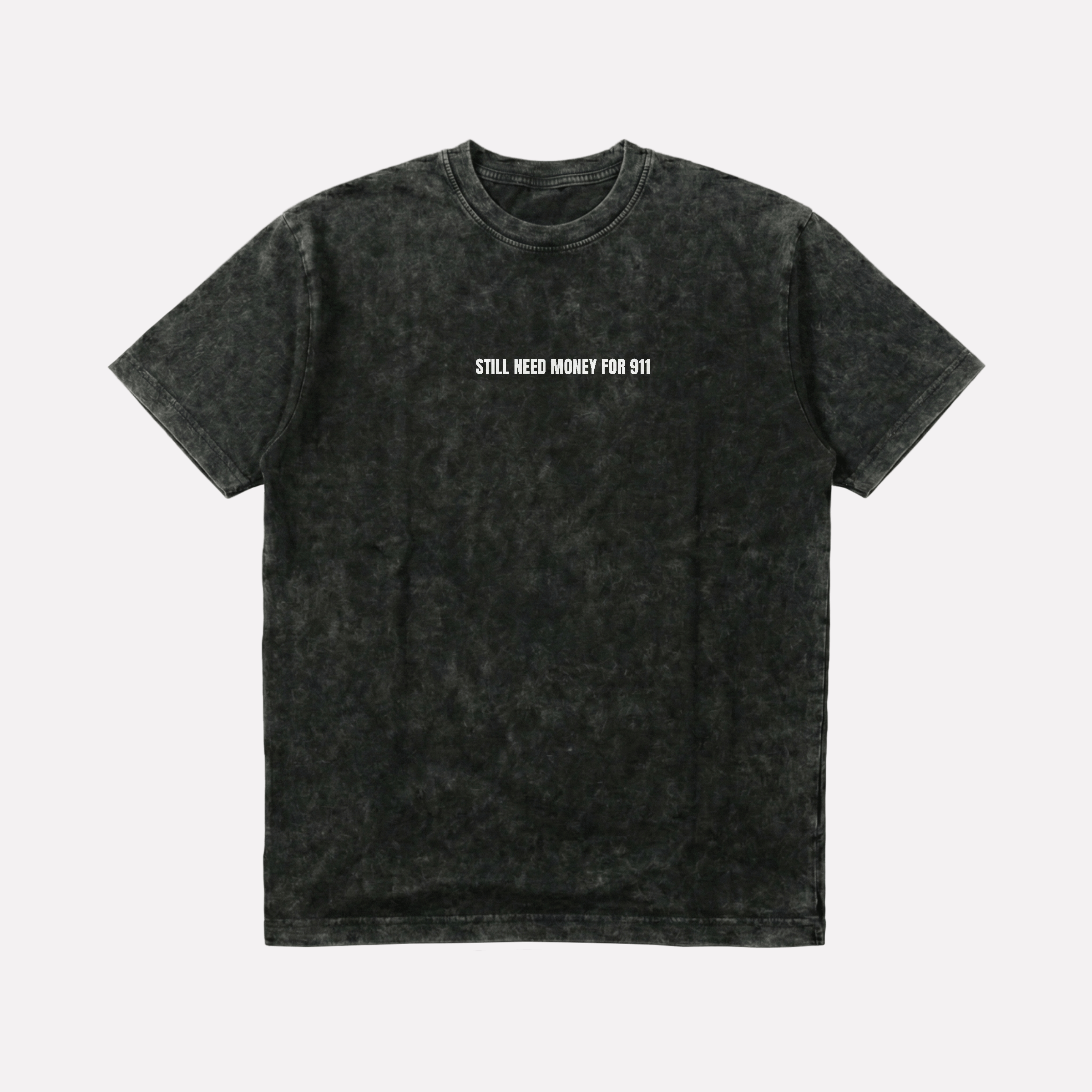 "Long Porsche Blue" Acid Washed t-shirt